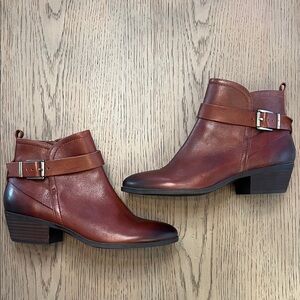 Vince Camuto Brown Leather Ankle Boots